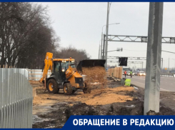 Стройка вынуждает воронежцев рисковать жизнью на оживленной трассе