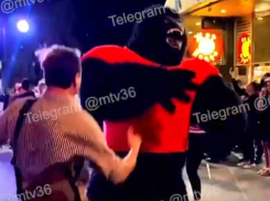 Уличный рейв с гориллой устроили воронежцы под «Царицу» 