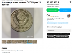 15-копеечную монету продают за баснословные миллионы в Воронеже 