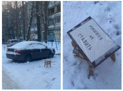 Табуреточный способ застолбить парковку заметили в Воронеже