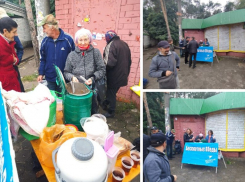 Бесплатную раздачу обедов запечатлели на Машмете в Воронеже