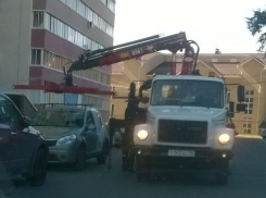В «Ботаническом саду» Воронежа эвакуатор с утра «расчищал» дороги