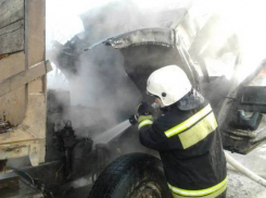 В Воронежской области сгорел «Камаз» 