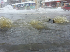 На улице Шишкова в Воронеже в который раз начал извергаться фекальный гейзер