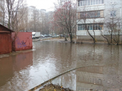 Жители Воронежа тонут во дворе из-за засорившейся канализации 