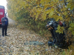 В Воронежской области на скользкой трассе иномарка перевернулась несколько раз 