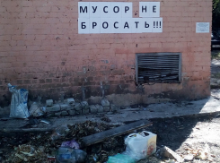В Воронеже устроили свалку возле предупреждения не бросать мусор