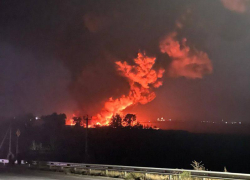 Склад загорелся под Воронежем 