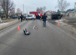 Последствия смертельного лобового ДТП с Kia Sportage и грузовиком показали под Воронежем 