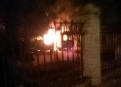 В Воронеже загорелась машина скорой медицинской помощи