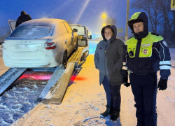 Полицейские спасли автомобилистку и ее мать на оживленной трассе под Воронежем