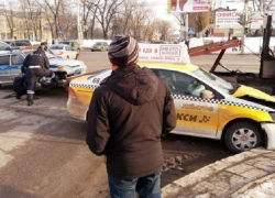 Опубликовано видео момента столкновения такси и автомобиля ДПС в Воронеже 