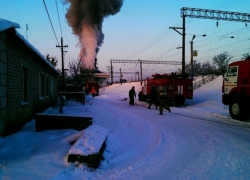 Под Воронежем рано утром загорелось здание вокзала