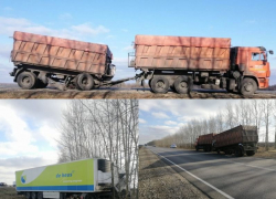 Фото последствий столкновения двух грузовиков опубликовали в Воронеже