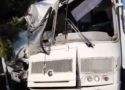 Столб не смог остановить маршрутчика в желании возить людей в Воронеже