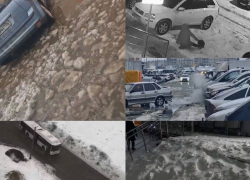 "Мы тонем": жители воронежского микрорайона оказались в ледяном плену после потепления