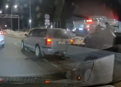 Уход от удара с вынужденным нарушением показали от первого лица в Воронеже