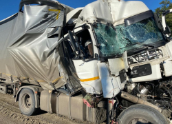 Последствия столкновения двух грузовиков сняли на фото в Воронежской области 