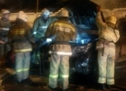 В центре Воронежа сгорел «ВАЗ-2107»