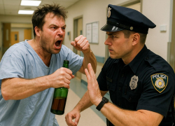 Не спутал с санитаром: задержанный в Воронежской области набросился на полицейского