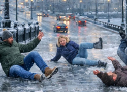 Гололедно недоброе утро настало в Воронеже 