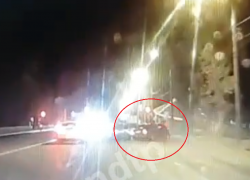 Крутящий момент ДТП попал на видео в Воронеже