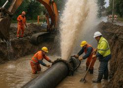 Какую часть Воронежа оставила без воды авария на водоводе