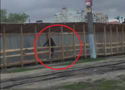 Досочный вандал попал в объектив видеокамеры в Воронеже 