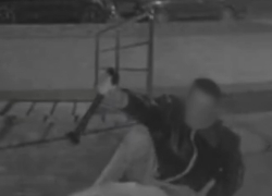 Умный человек в очках вырвал ручку воронежского подъезда и попал на видео 