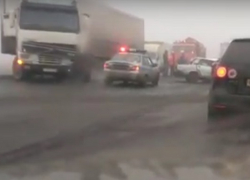 Последствия массового ДТП под Воронежем попали на видео