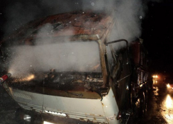 В Воронежской области сгорел «Камаз»