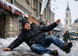 Почти 2000 человек за две недели пострадали от гололеда в Воронежской области 
