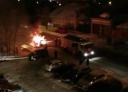Спасение горящей "пятнашки" попало на видео в Воронеже