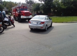 В Воронеже корейский автомобиль «Хенде» столкнулся с мотоциклом