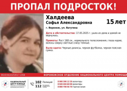 15-летняя девочка ушла из дома и пропала в Воронеже