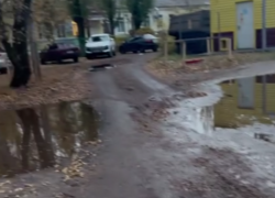 Омерзительная дорога в воронежский садик попала на видео