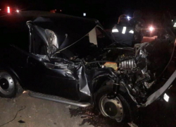 Искореженную «Ниву» после смертельной аварии с грузовиком показали воронежские полицейские 