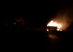 Под Воронежем полыхал автомобиль, купленный за 20 минут до пожара