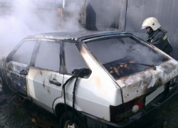 В Воронежской области сгорел ВАЗ