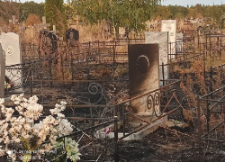 Что стало с кладбищем после огненного ада под Воронежем 