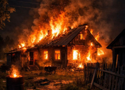 Труп пенсионера обнаружили в сгоревшем доме в Воронежской области