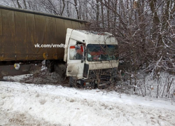 Жесткие последствия заноса фуры попали на фото под Воронежем