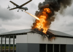 Строящийся склад был поврежден в результате атаки БПЛА на Воронежскую область