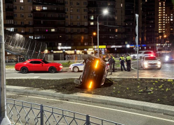 Момент кувырка авто попал на видео в Воронеже 