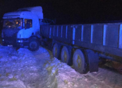 Воронежская полиция показала, что случилось с фурой после вылета с трассы