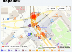 Перекрёсток у «Площади Застава» в Воронеже вошёл в топ-5 самых аварийных в России