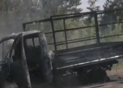 Оставшийся после пожара «скелет» грузовика показали в Воронеже 