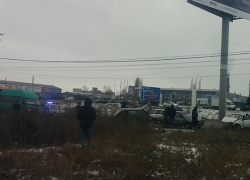 Последствия ДТП с участием четырех ВАЗов и «Мерседеса» в Воронеже  попали на видео