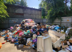 «Нишевая» гора мусора почти неделю маринуется во дворе воронежской пятиэтажки