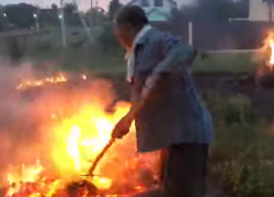 Нарушителя противопожарного режима под Воронежем показали на видео